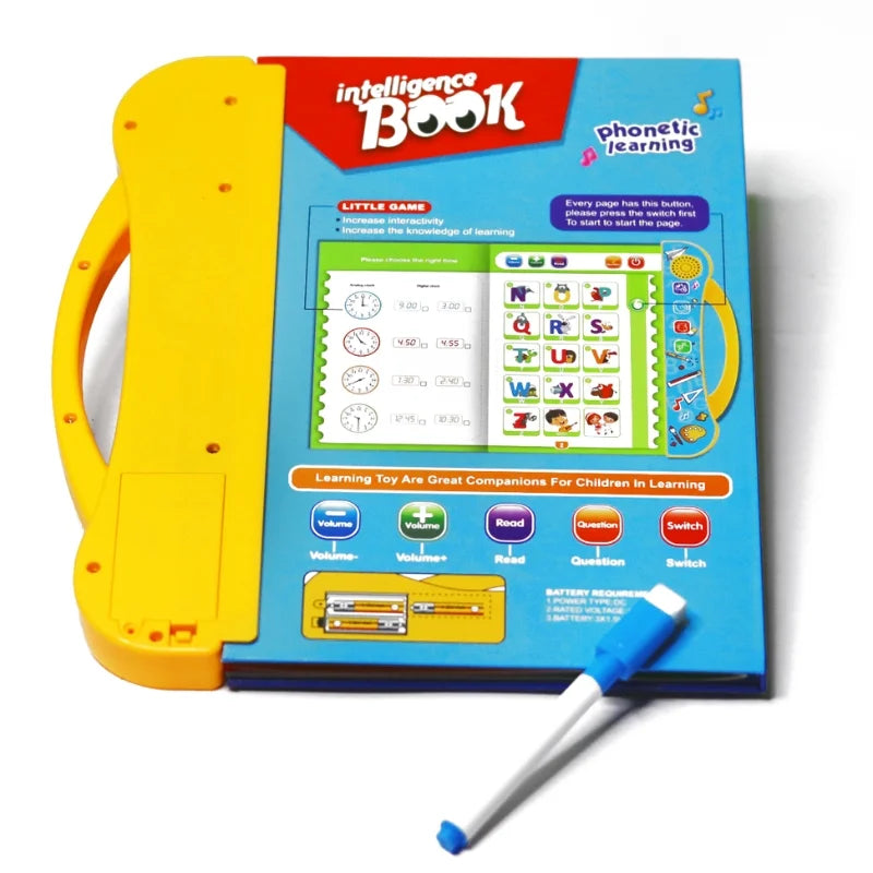 Intelligence Learning Book for Kids | Interactive Letters, Numbers & Sounds for Toddlers