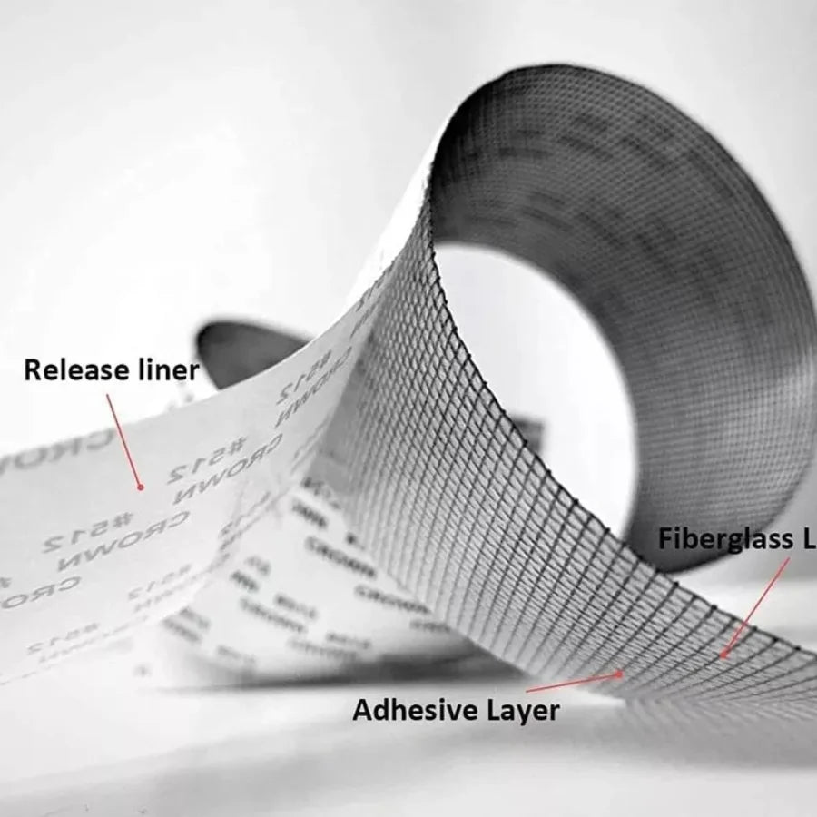 Mesh Roll Tape | Self-Adhesive Window Screen Repair Patch | 3M Anti-Insect Fiberglass