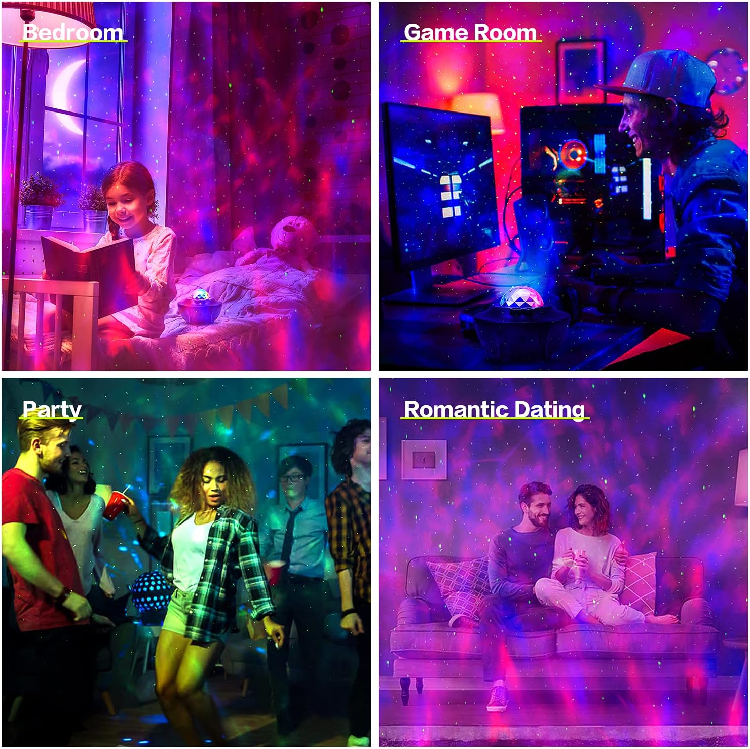 LED Starry Projection Light with Remote Control | A7 LED Starry Projection Light