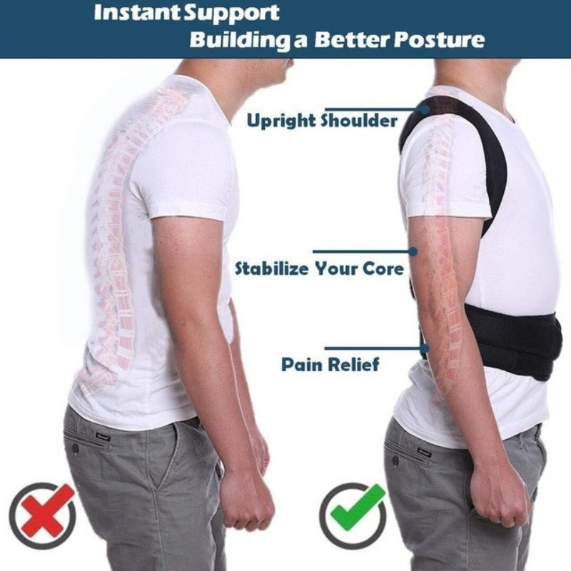 Back Pain Relief Posture Corrector Belt | Adjustable Support for Spine, Shoulder & Lumbar Alignment